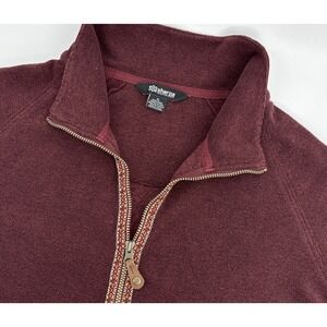 Sherpa Adventure Gear 1/4 Zip Fleece Women's XL Burgundy Himalayan Trim Outdoor